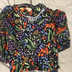 Anthropologie Multicolor Floral Blouse